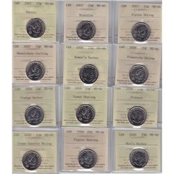 Set of Twelve Olympic Twenty Five Cents