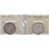 Image 1 : Lot of Two ICCS Graded Fifty Cents