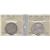 Image 1 : Lot of Two ICCS Graded Fifty Cents