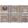 Image 2 : Lot of Six ICCS Graded Fifty Cents