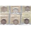 Image 2 : Lot of Six ICCS Graded Fifty Cents