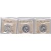 Image 1 : Lot of Three ICCS Graded Fifty Cents