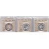 Image 1 : Lot of Three ICCS Graded Fifty Cents