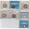 Image 1 : Lot of Seven Graded Fifty Cents