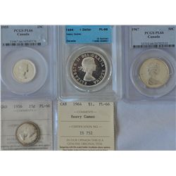 Lot of Four High Grade PL66 Coins