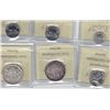 Image 2 : Lot of Six 1953 ICCS Graded Type Coins