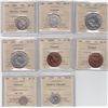 Image 1 : Lot of Eight Cleaned/Polished ICCS Graded Coins