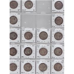 Lot of Thirty Nine Newfoundland Fifty Cents