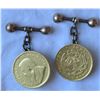 Image 1 : Coin Jewellery - Two Gold Cufflink South Africa Half Ponds