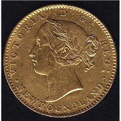 1865 Newfoundland $2 Gold