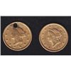 Image 1 : Lot of 2 USA One Dollar Gold Coins