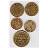 Image 2 : World Gold Coins - Neat Lot of Five Small Foreign Gold Coins
