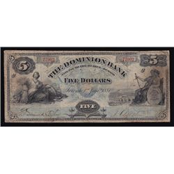 1881 Dominion Bank $5
