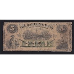 1881 Maritime Bank $5