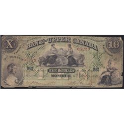 1859 Bank of Upper Canada $10