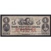 Image 1 : 1859 Bank of Western Canada $4
