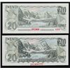 Image 2 : 1969/1979 Bank of Canada $20 Specimen Pair