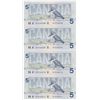 Image 2 : Lot of Twelve Consecutive 1986 Bank of Canada $5 Banknotes