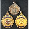 Image 1 : Lot of Three Silver & Gold Sports Medals