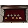 Image 3 : Lot of 78 Medals & Tokens in Lovely Wooden Coin Cabinet