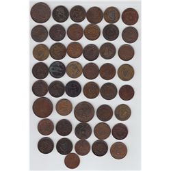 Lot of 45 Lower Canada Tokens