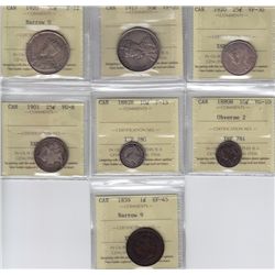 Lot of Seven ICCS Graded Coins