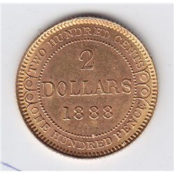 1888 Newfoundland $2 Gold