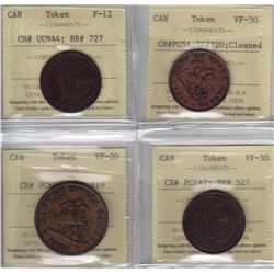 Lot of Four ICCS Graded Tokens