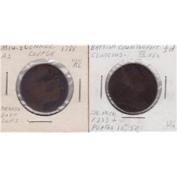 Lot of 2 Connecticut Copper Pieces