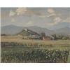 Image 1 : Zerritsch, Fritz (Bécs, 1888 - 1985), Táj templommal és napraforgókkal