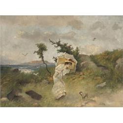 Alberth Ferenc (Budapest, 1883 - Budapest, 1959), Séta a tengerparton