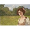 Image 1 : Margitay Tihamér (Jenke, 1859 - Budapest, 1922), Leány a mezon