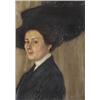 Image 1 : Zichy István (Bábolna, 1879 - Aba, 1951), Kalapos no portréja VÉDETT- NO EXPORT