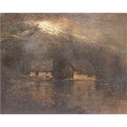 Szepesi Kuszka Jeno (Igló, 1885 - 1948), Tátrai táj vizimalommal