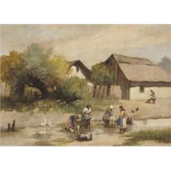 Neogrády Antal (Galsa, 1861 - Alag, 1942), Nagymosás a patakban