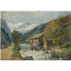 Image 1 : Zórád Géza (1896 - 1959), Hegyvidéki táj vizimalommal