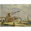 Image 1 : Duray Tibor (Budapest, 1912 - Budapest, 1988), Balatoni kiköto vitorlásokkal