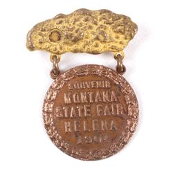 1904 Montana State Fair Helena Badge This is a tru