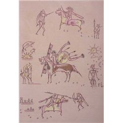 1876 Native American Illustration by G. Catlin Thi