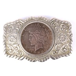1928 Peace Dollar Belt Buckle