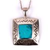 Image 3 : Navajo Turquoise and Silver Earrings with Necklace