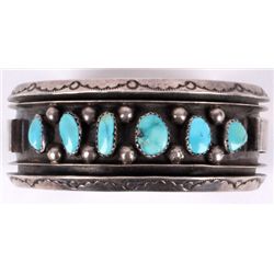 1930's Navajo Turquoise and Sterling Bracelet