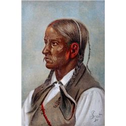 Quanah Chief by Gilbert Gaul (original 1890 print)