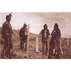 Here Custer Fell 1913 Etching by Rodman Wanamaker