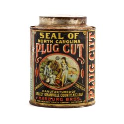 Seal of North Carolina Plug Cut Tobacco Tin This i