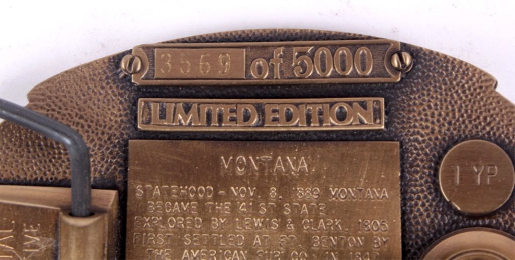 Montana Centennial Belt Buckle "Yellowstone"