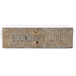 Yellowstone National Park Boundary Line Sign