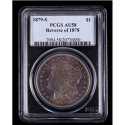 1879 S Morgan Silver Dollar Reverse of 1878 PCGS T