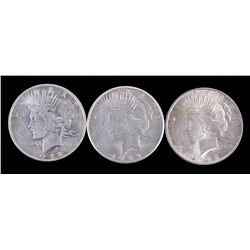 1922S 1922P 1922D Peace Silver Dollars (3 x money)