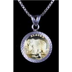 Alaska Sterling Silver Coin Necklace